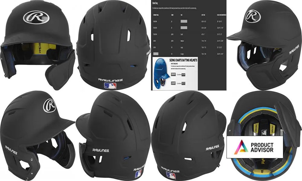 MACH-B7-JR Matte Black RAWLINGS MACH 1-Tone Matte Junior Helmet - Multi
